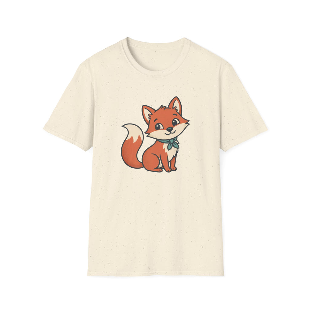 Fox Cartoon T‑Shirt — Cute Red Fox Graphic Tee for Kids & Adults