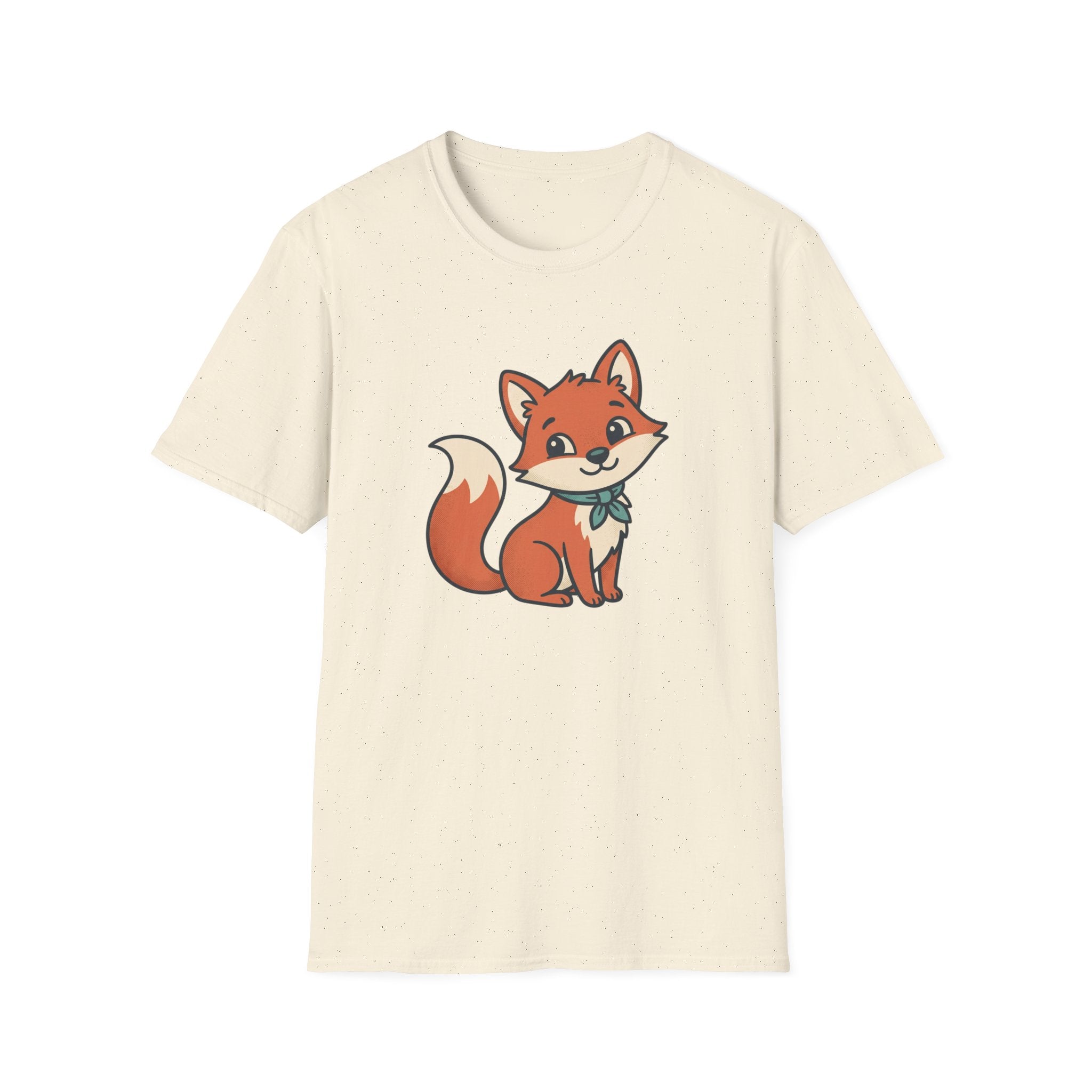 Fox Cartoon T‑Shirt — Cute Red Fox Graphic Tee for Kids & Adults