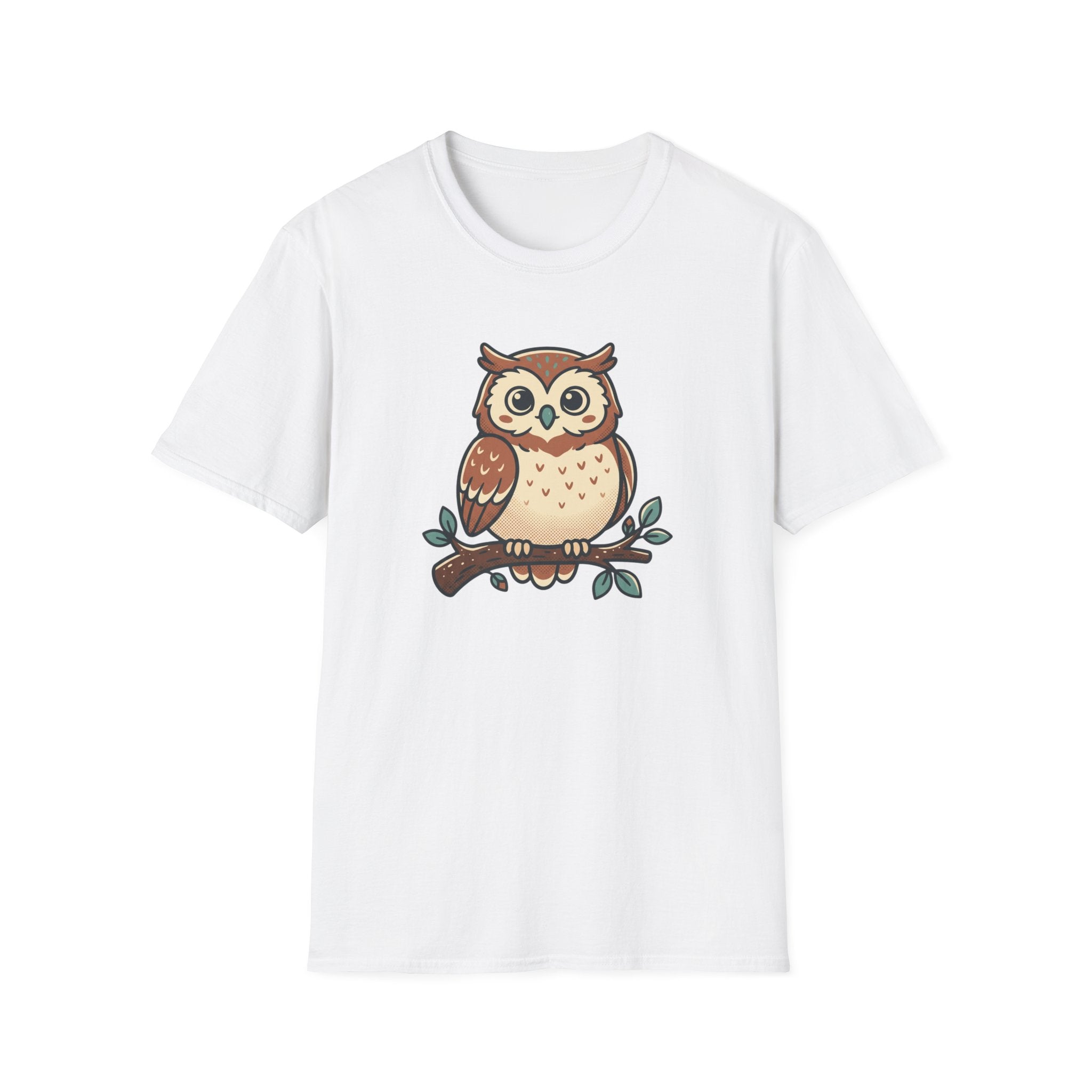 Owl Graphic T-Shirt — Cute Woodland Owl Tee for Nature Lovers