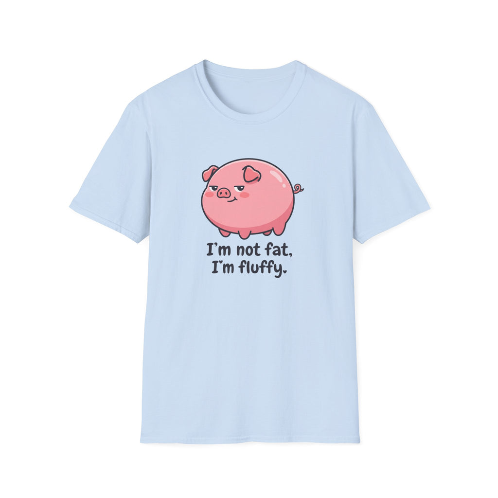 Cute Pink Pig 'I'm Not Fat, I'm Fluffy' T-Shirt