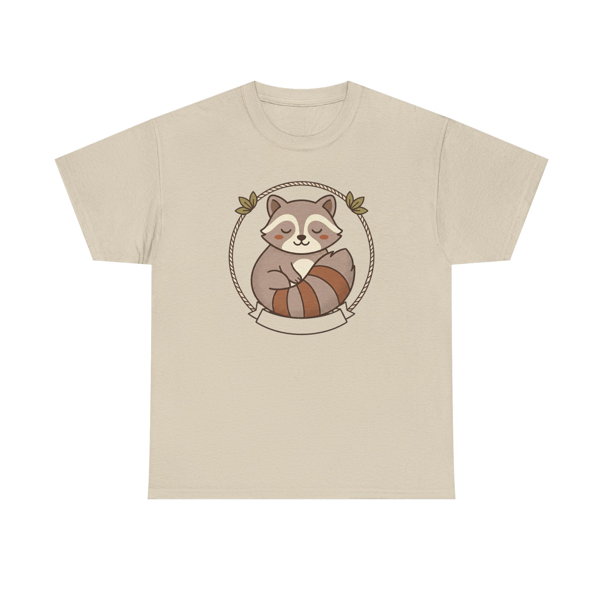 Raccoon Cute Cartoon Tee — Adorable Forest Animal Graphic T-Shirt