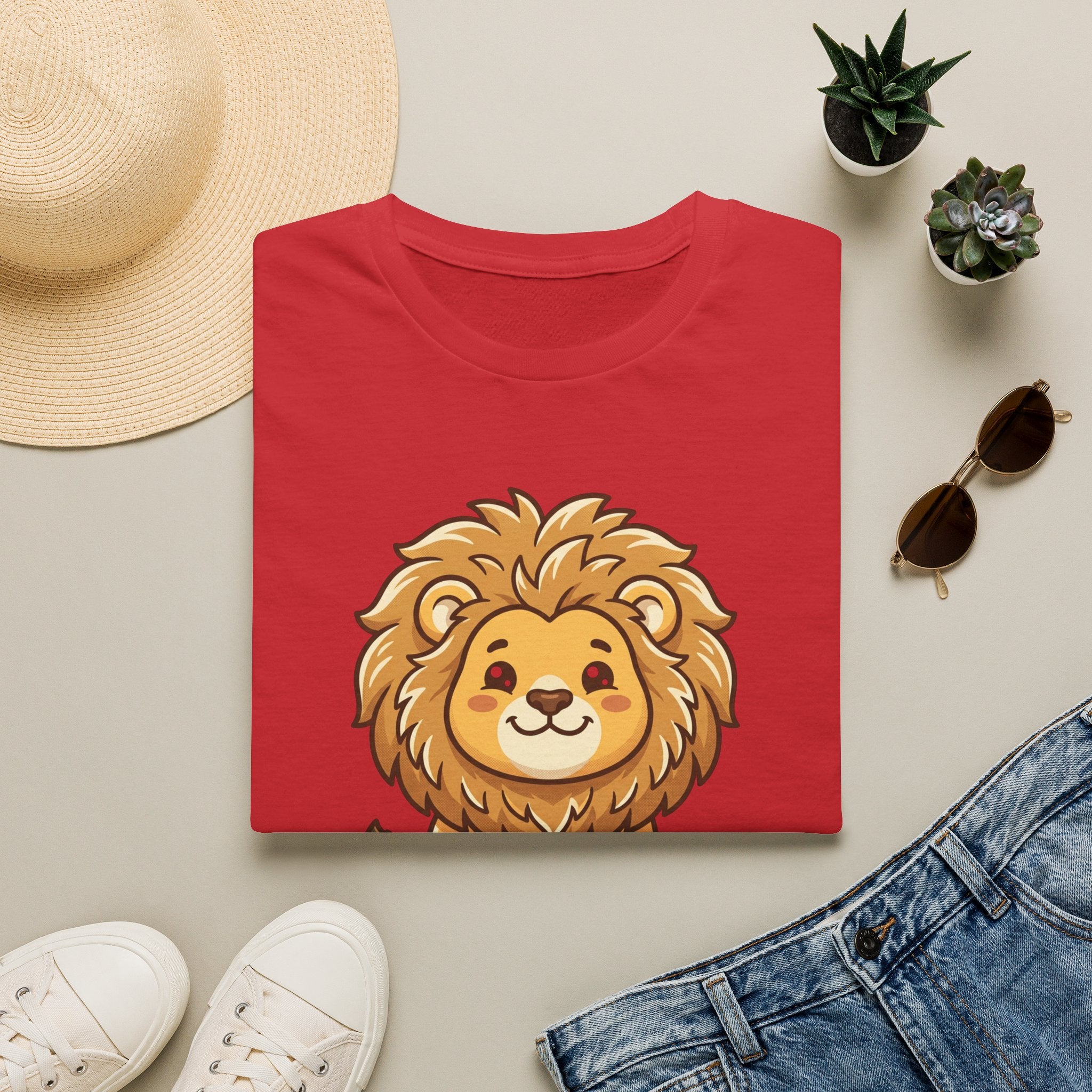 Cute Cartoon Lion T-Shirt — Adorable Baby Lion Graphic Tee
