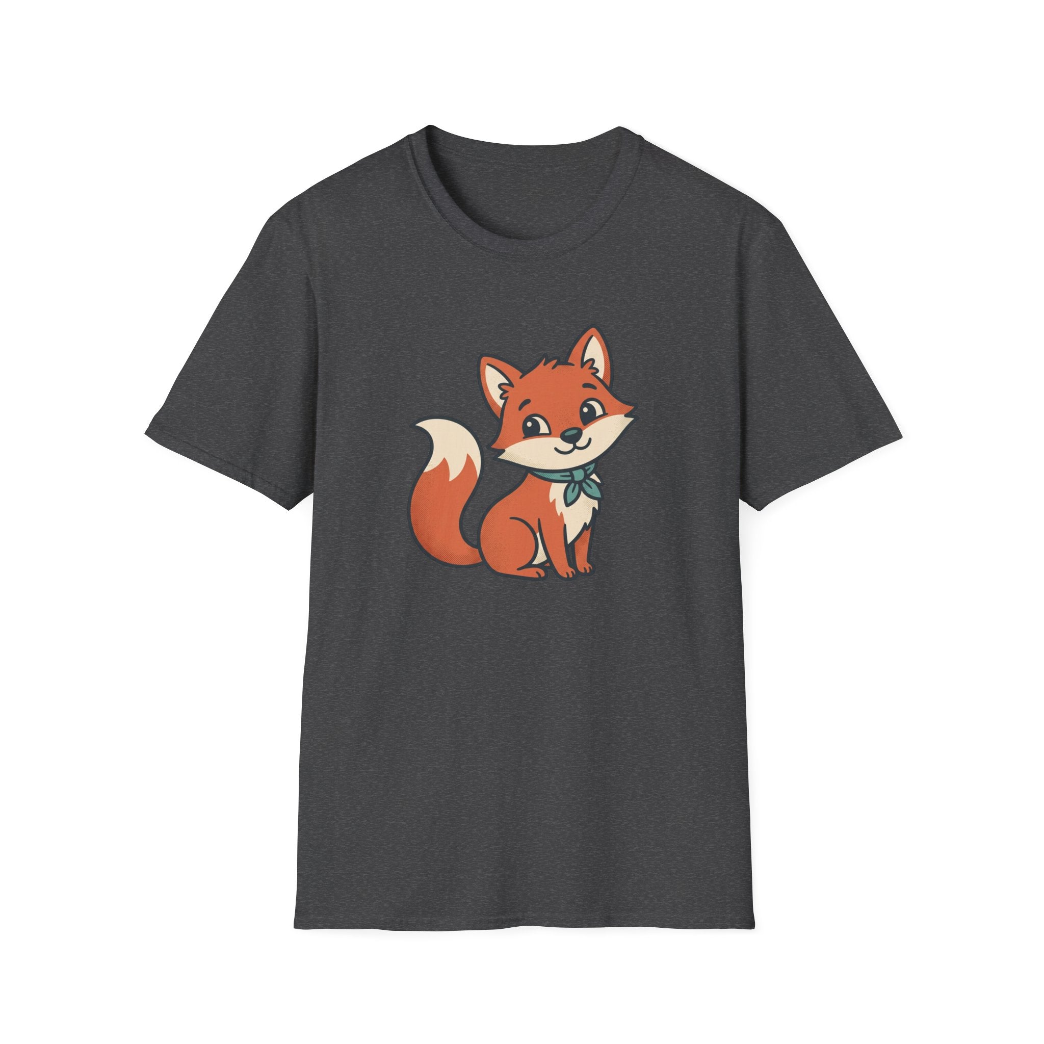 Fox Cartoon T‑Shirt — Cute Red Fox Graphic Tee for Kids & Adults