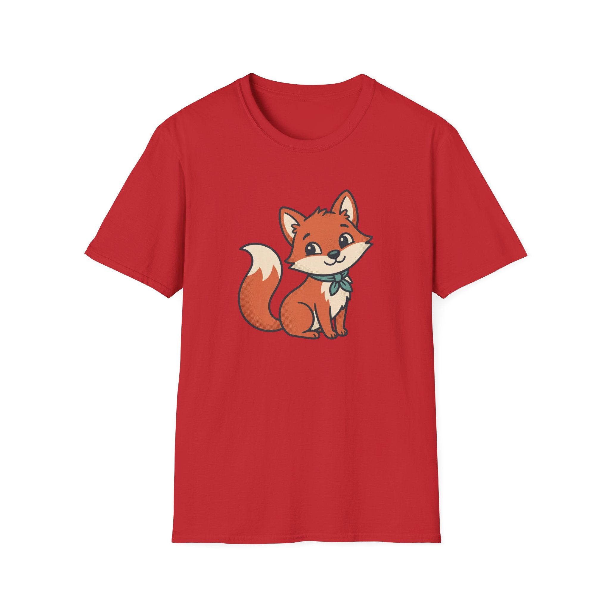 Fox Cartoon T‑Shirt — Cute Red Fox Graphic Tee for Kids & Adults