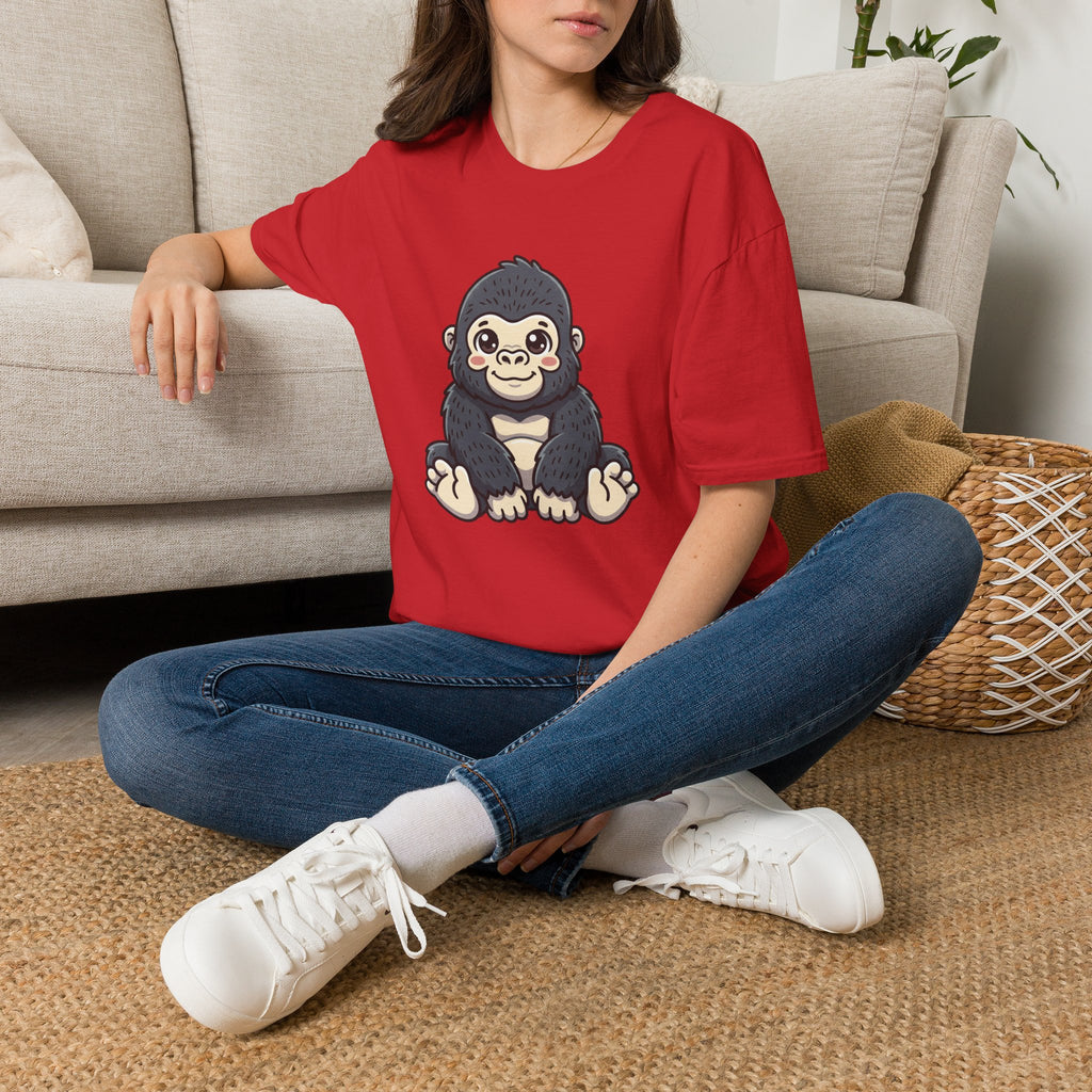 Cute Baby Gorilla T-Shirt — Adorable Cartoon Ape Tee for Animal Lovers