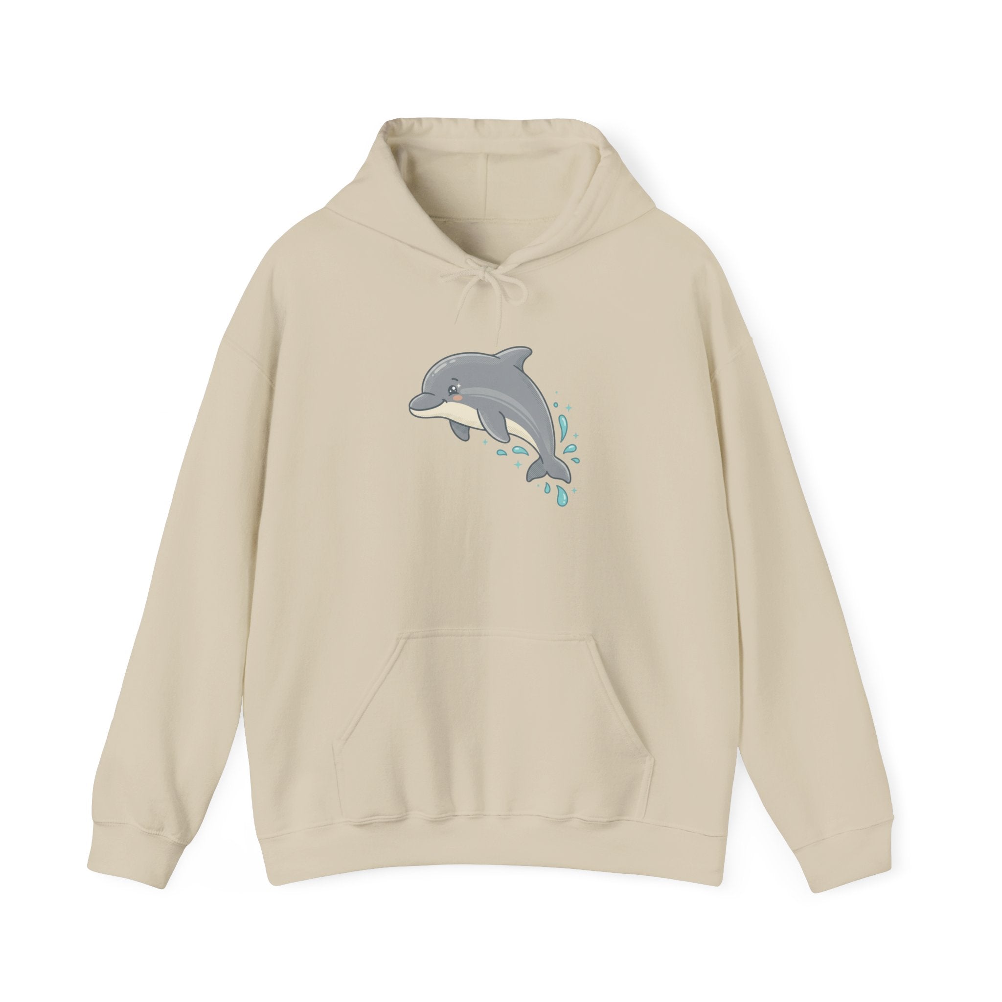Dolphin Wave Hoodie — Cute Leaping Dolphin Graphic Pullover