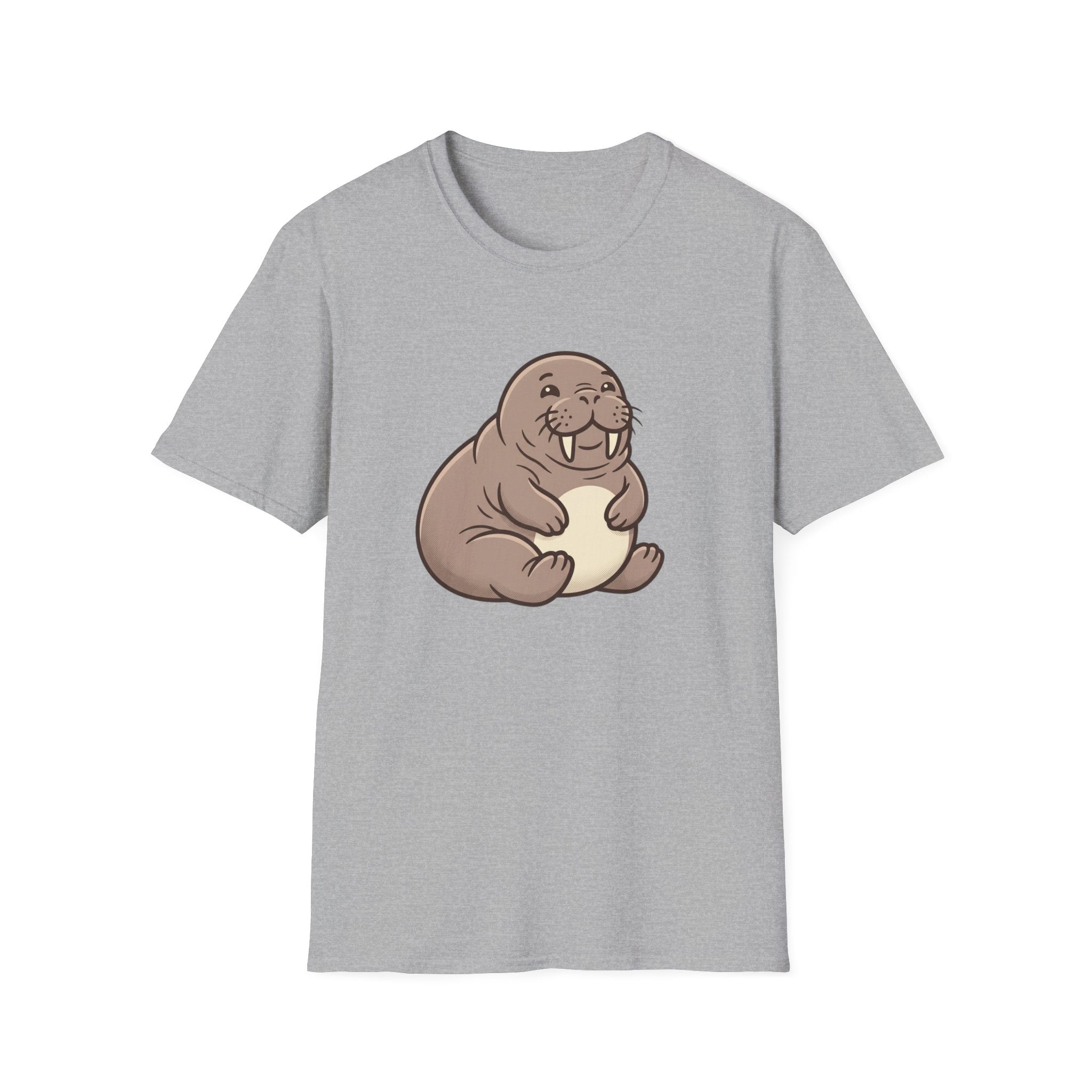 Walrus Graphic T-Shirt — Cute Smiling Walrus Illustration Tee