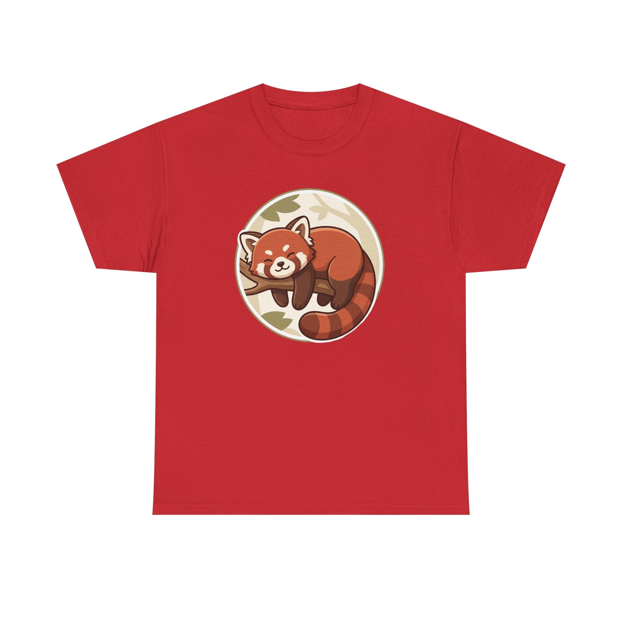 Cozy Red Panda Unisex Heavy Cotton Tee
