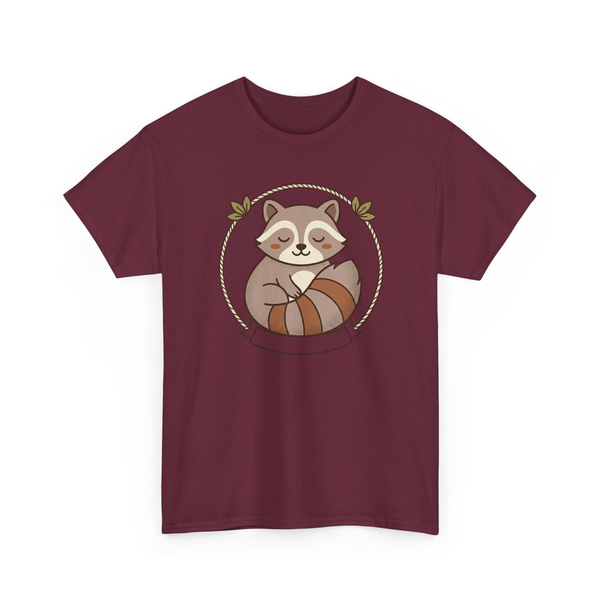 Raccoon Cute Cartoon Tee — Adorable Forest Animal Graphic T-Shirt