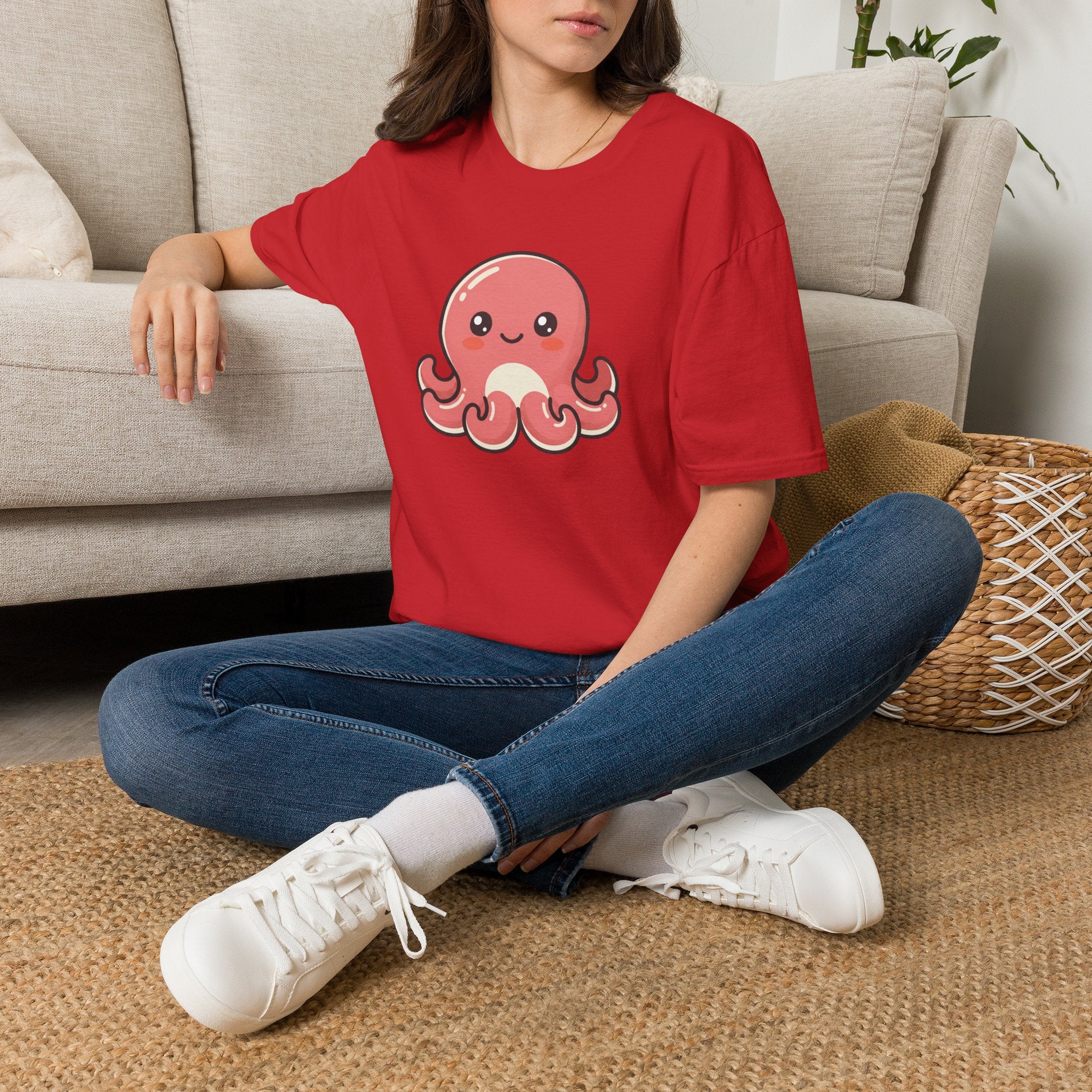 Cute Kawaii Octopus T-Shirt — Adorable Pink Sea Creature Tee
