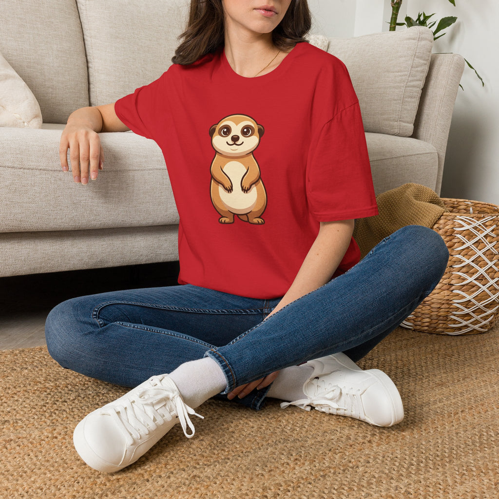 Meerkat Cute Cartoon T-Shirt — Adorable Wildlife Tee for Animal Lovers