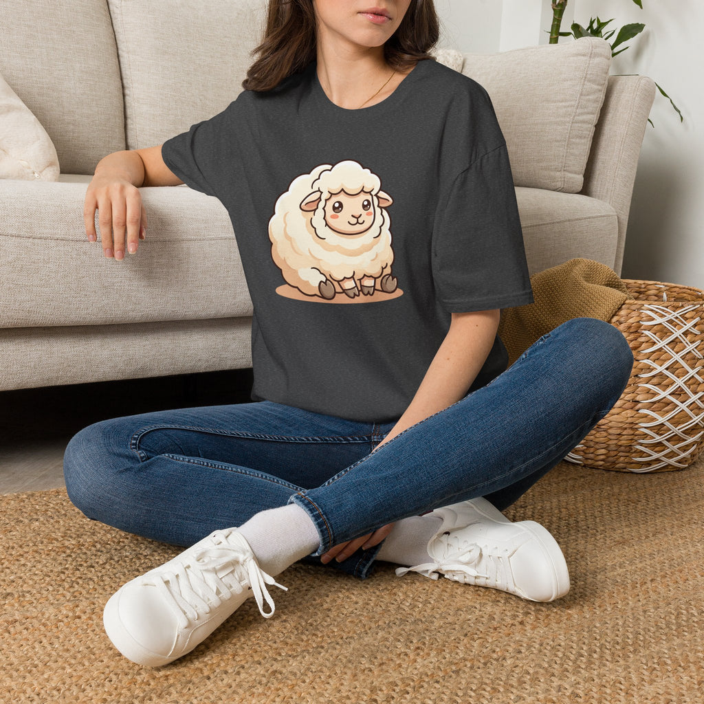 Cute Fluffy Sheep T-Shirt — Adorable Cartoon Lamb Tee
